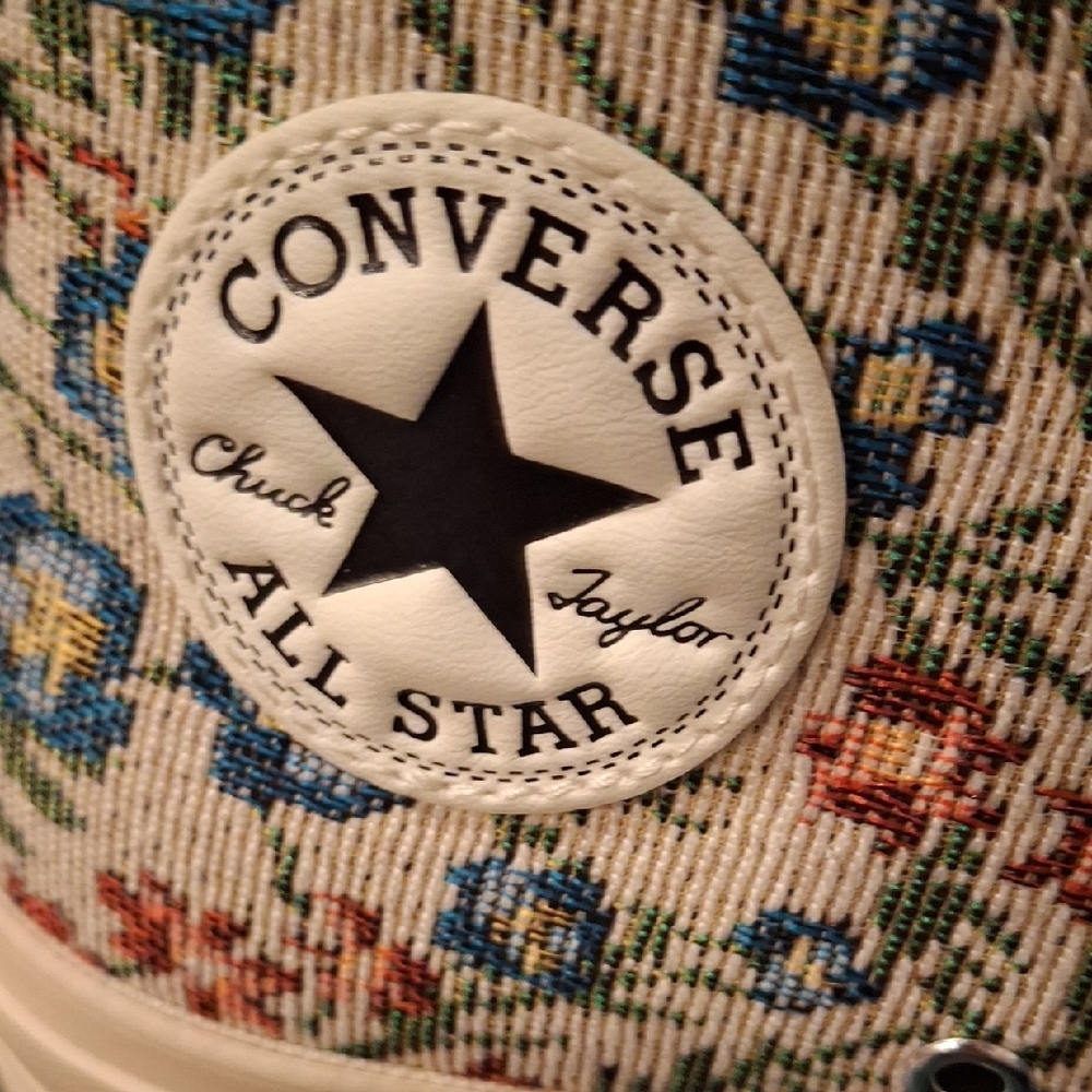 Converse Multicolor Knit Floral Tapestry Lift High-Tops - Picture 3 of 13
